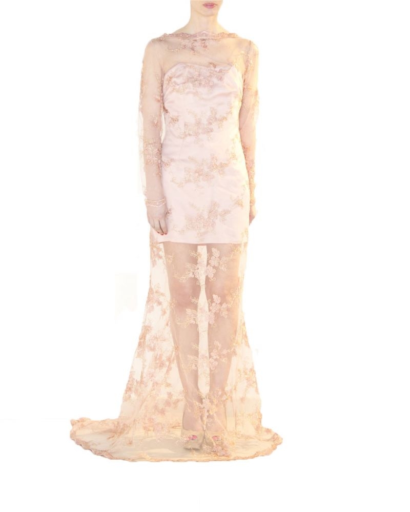 vestido transparencias silueta